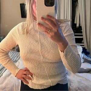 Anthropologie turtle neck textured boho size M
